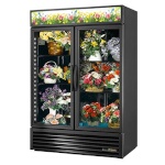 True GDM-49FC-HC~TSL01 - Floral Merchandiser, two-section, (2) glass hinged doors, powder coated